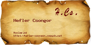 Hefler Csongor névjegykártya