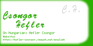 csongor hefler business card